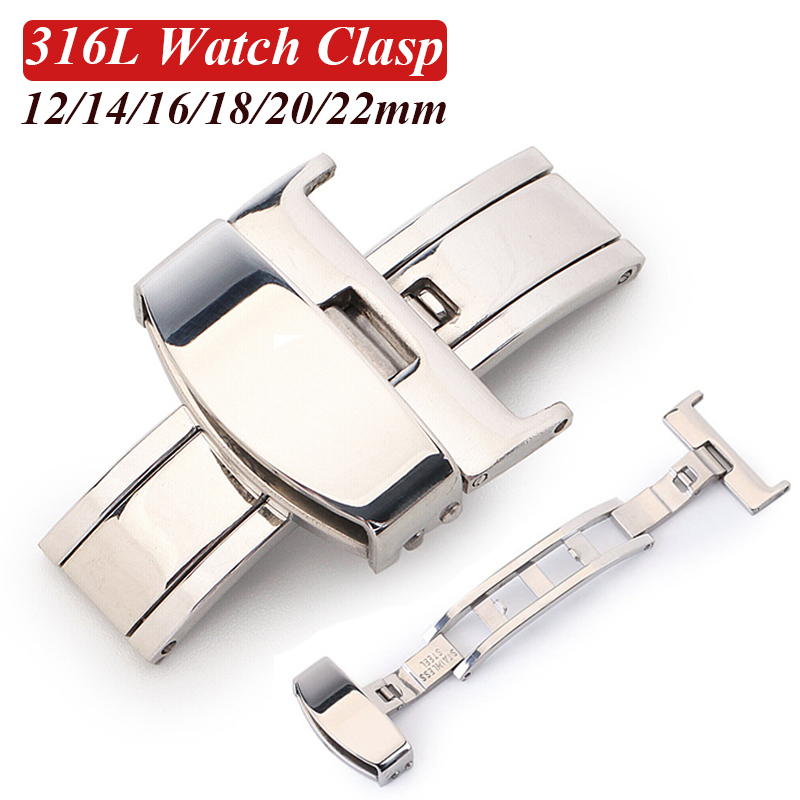Butterfly Clasp Deployant - 316L 스테인레스 스틸 나비 버클 시계