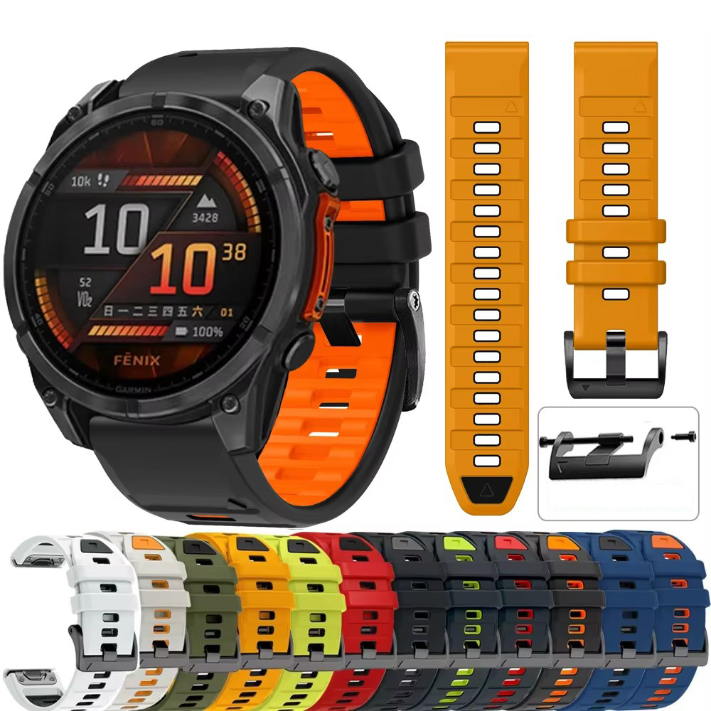 Silicone Watch Band 22Mm - 퀵핏 26mm 22mm 실리콘 시계줄 가민
