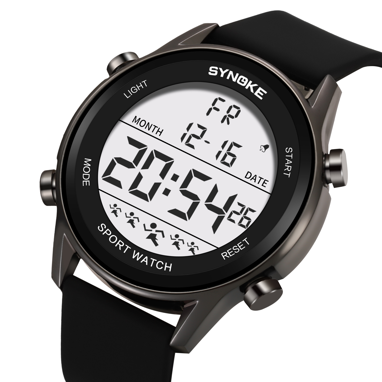 Rubber Strap Diver - 남성용 방수 디지털 시계, SYNOKE 9825A